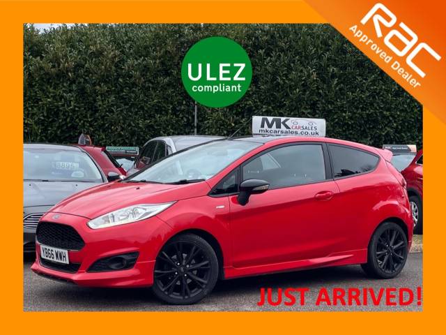 Ford Fiesta 1.0 EcoBoost 140 ST-Line Red 3dr YB66WWH Hatchback Petrol Race Red