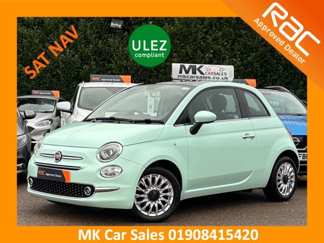 Fiat 500 1.2 Lounge 3dr WN16KFU Hatchback Petrol Smooth Mint Green