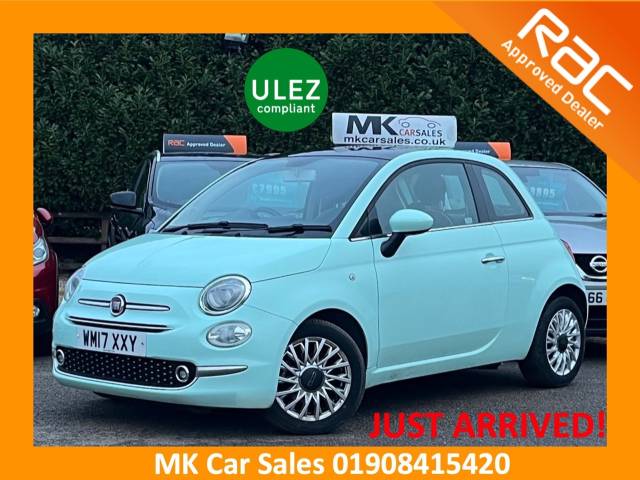 Fiat 500 1.2 Lounge 3dr WM17XXY Hatchback Petrol Smooth Mint Green